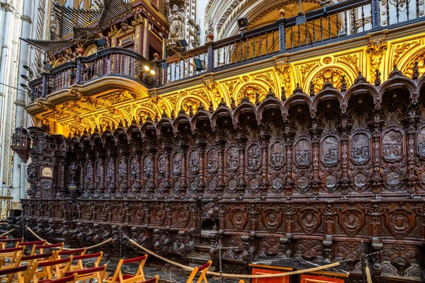 Cordoba Mezquita Katedrali 'nde inanılmaz bir koro. Endülüs, İspanya