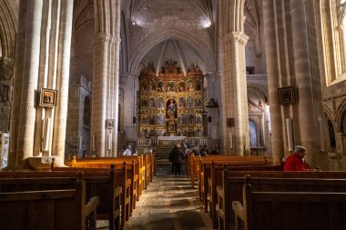 Trujillo, İspanya - 13 Kasım 2019: Santa Maria Belediye Başkanı Trujillo Caceres Kilisesi