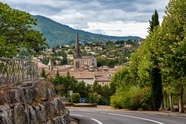 View of the village Les Vans in Ardeche, France — ストック写真