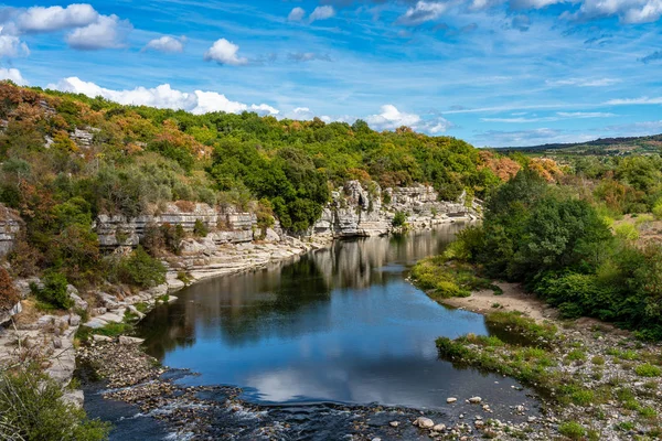 Landscape view near Balazuc in France, Ardeche district — Stock Photo, Image