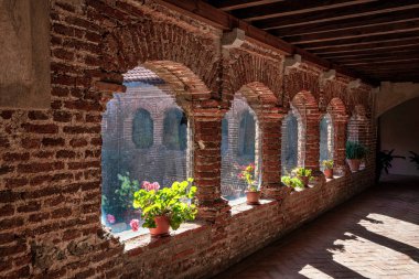 Inside Monastery of Tentudia in Calera de Leon, Extremadura, Spain clipart