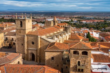 Caceres, Extremadura, İspanya 'daki Santa Maria de la Asuncion Katedrali