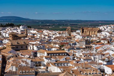 Malaga'daki Antequera şehrinin görünümü, Endülüs, İspanya