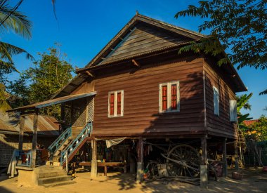 Güzel kırsal seyahat tropikal kırsal bölgesinde, Siem Reap, Kamboçya