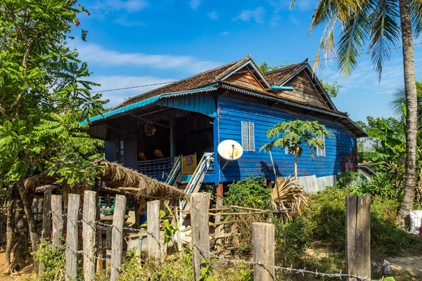 Krásný výlet krajinou v tropických okresu, Siem Reap, Kambodža — Stock fotografie