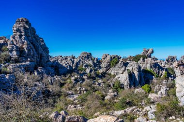 El Torcal de Antequera, Endülüs, İspanya, Antequera yakınlarında, Malaga.