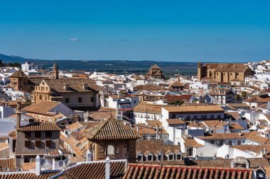 Malaga'daki Antequera şehrinin görünümü, Endülüs, İspanya