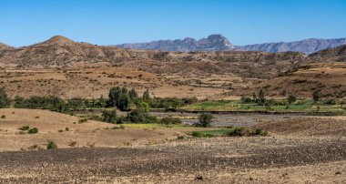 Lalibela, Etiyopya dağlarında manzara