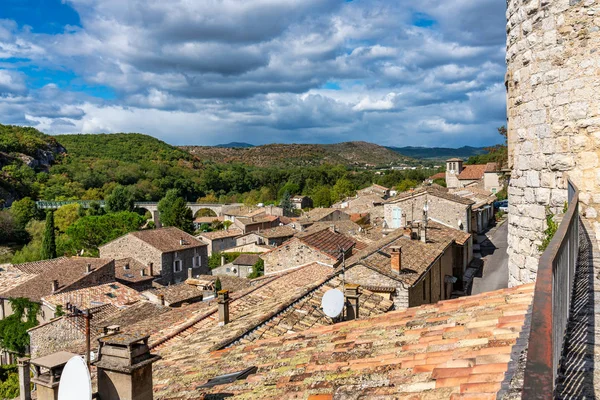 Medieval Village of Vogue in Ardeche, Rhone-Alpes, France — стокове фото