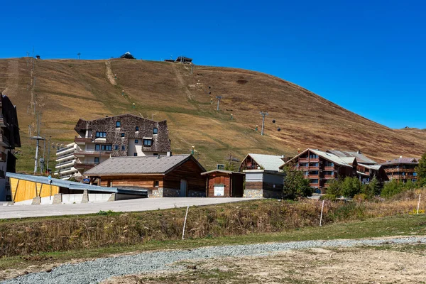 Widok na góry wokół Alpe dhuez w Alpach Francuskich, Francja — Zdjęcie stockowe