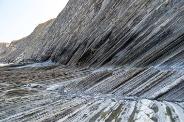 Flysch sahil, Sakoneta, Zumaia - Bask ülke, İspanya