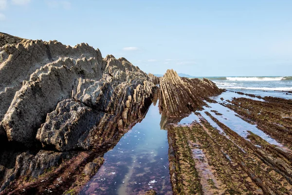 The Itzurum Flysch in Zumaia - Basque Country, Spain — Stock Photo, Image