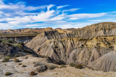 Tabernas Çölü, Almerya yakınlarındaki Desierto de Tabernas, Endülüs bölgesi, İspanya