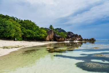 Anse Source d Argent Cennet Sahili, La Digue Adası, Seyshelles