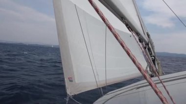 Hırvatistan ve Avrupa 'da Akdeniz' de yelkenli gemi