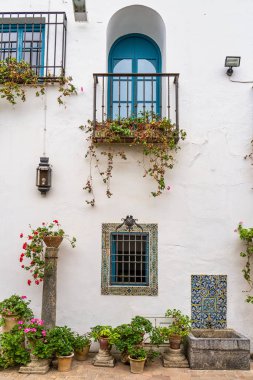 Cordoba, Endülüs, İspanya 'daki Viana Sarayı' nın avlusu..