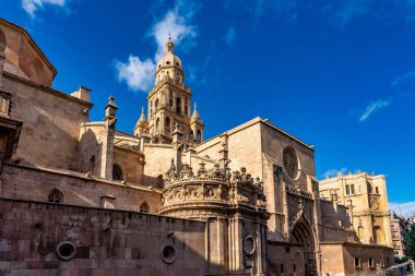 Cathedral Church of Saint Mary in Murcia, Spain. clipart