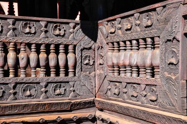 Mandalay 'daki Ava Amarapura antik krallığının kalıntıları Myanmar, Burma