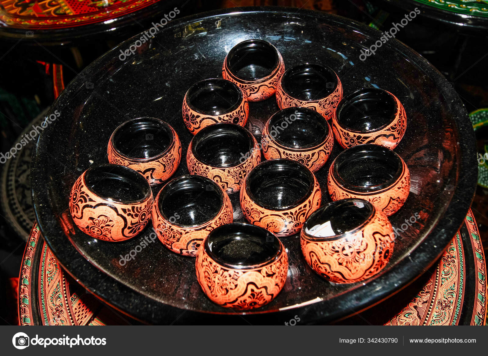 Traditional Lacquer Ware On Sale At The Factory Shop In Myanmar Stock Photo Image By C Rudiernst Traditional Lacquer Ware On Sale At The Factory Shop In Myanmar Stock Photo Image By C Rudiernst