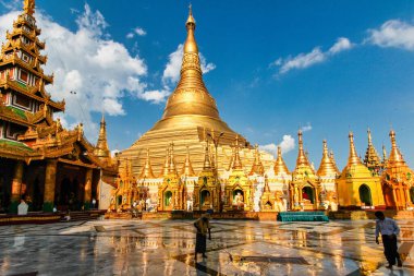 Yangon, Myanmar - Nov 02, 2019: Shwedagon Pagoda Temple
