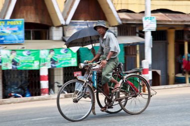 Kyaiktiyo, Myanmar - Nov 04, 2019: Burmese people of myanmar at Kyaiktiyo