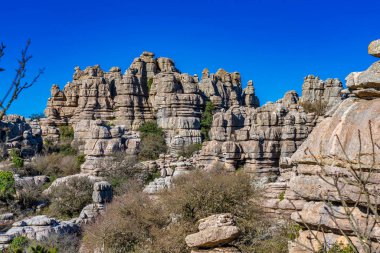 El Torcal de Antequera, Endülüs, İspanya, Antequera yakınlarında, Malaga.