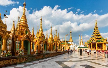 Yangon, Myanmar - Nov 02, 2019: Shwedagon Pagoda Temple