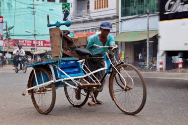 Kyaiktiyo, Myanmar - Nov 04, 2019: Burmese people of myanmar at Kyaiktiyo