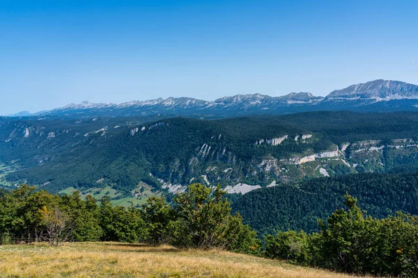 Panoramic view of Vercors landscape, Vassieux en Vercors, France — 스톡 사진