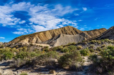 Tabernas Çölü, Almerya yakınlarındaki Desierto de Tabernas, Endülüs bölgesi, İspanya