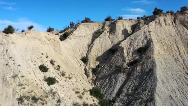 Spanya Nın Murcia Bölgesindeki Abanilla Mahoya Çorak Toprakları — Stok video