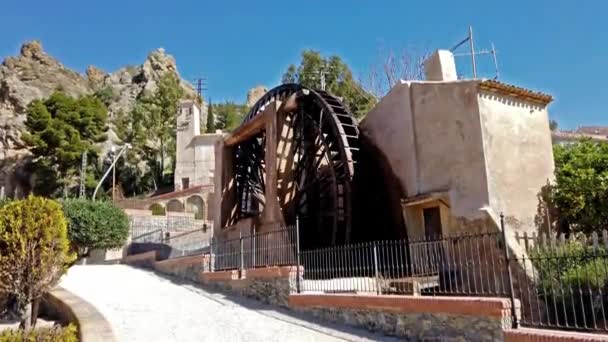 Ancien Moulin Arabe Noria Eau Village Abaran Dans Région Murcie — Video