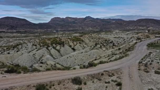 Spanya Nın Murcia Bölgesindeki Abanilla Mahoya Çorak Toprakları — Stok video