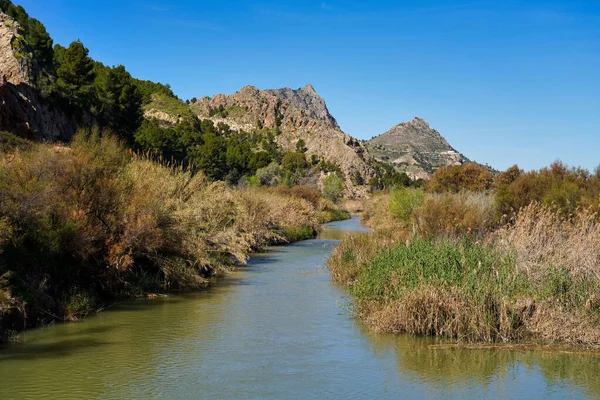 Río Seguro Pequeño Pueblo Abaran Valle Del Ricote Región Murcia — Foto de Stock