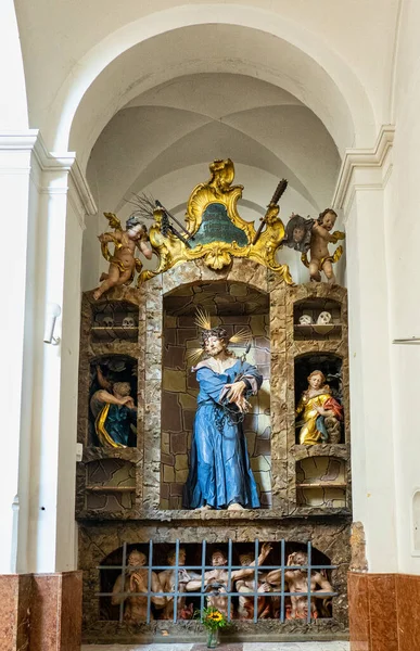 Interior da Igreja Barroca Marienmuenster, Diessen, Ammersee, Baviera, Alemanha — Fotografia de Stock