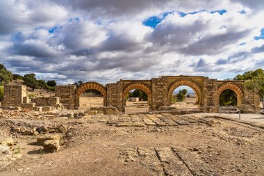 Cordoba, İspanya - 01 Kasım 2019: Medina Azahara Sarayı, 936 yılında Abderraman III.