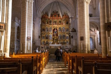 Trujillo, İspanya - 13 Kasım 2019: Trujillo Caceres, İspanya 'da Santa Maria Belediye Başkanı Kilisesi