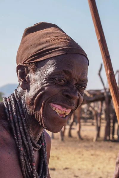 Opuwo Namibia Lip 2019 Stary Namibijczyk Ulicy Widziany Opuwie Stolicy — Zdjęcie stockowe