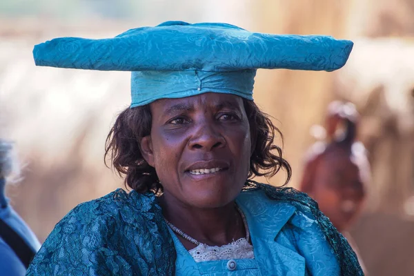 Opuwo Namibia Jul 2019 Herero Woman Traditional Clothes Opuwo Namibia — Stock Photo, Image