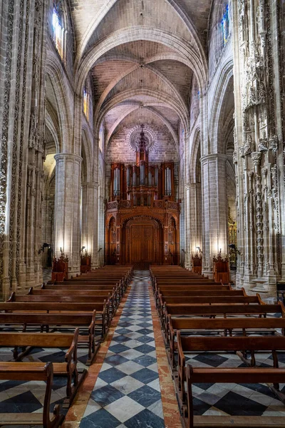 Interior Iglesia San Miguel Casco Antiguo Jerez Frontera Andalucía España — Foto de Stock