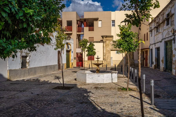 Plaza Del Mirabal Litet Torg Provinsen Jerez Frontera Cadiz Andalusien — Stockfoto