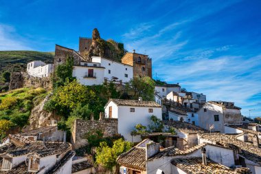 View over Yedra Castle in Cazorla Town, Jaen Province, Andalusia, Spain. clipart