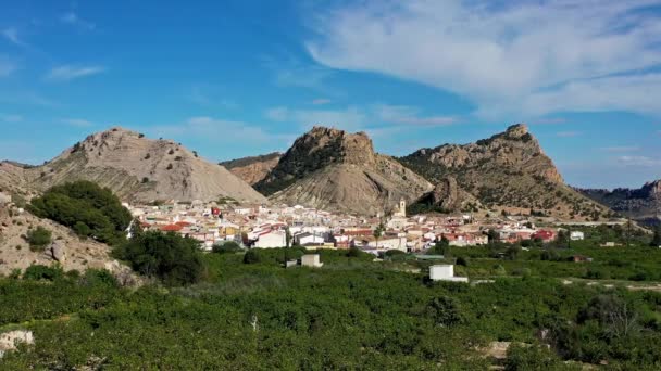 Vue Paysage Village Ricote Dans Vallée Ricote Région Murcie Espagne — Video