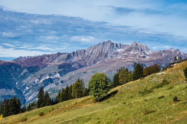 Paisaje Alpino Los Alpes Franceses Cerca Montvalezan Departamento Saboya Auvernia —  Fotos de Stock