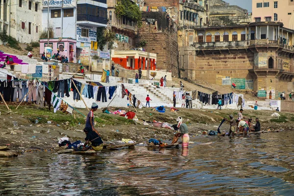 Varanasi India Dec 2019 Morning View Ghats City Varanasi Ganges — Stock Photo, Image