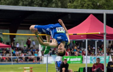 Regensburg, Almanya - 20 Temmuz 2019: Bavyera Atletizm Şampiyonası