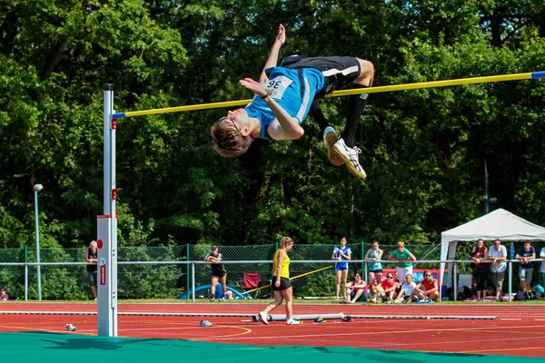 Ratisbona Germania Luglio 2019 Campionato Bavarese Atletica Leggera Salto Alto — Foto Stock