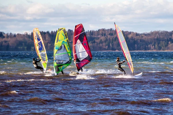 Starnberg Germania Settembre 2019 Surfista Lago Starnbeger Alta Baviera Germania — Foto Stock