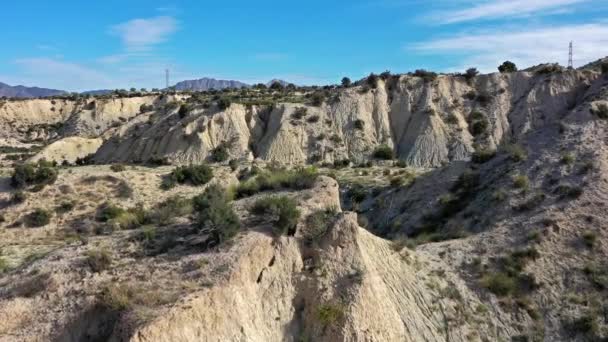 Badlands Van Abanilla Mahoya Regio Murcia Spanje — Stockvideo