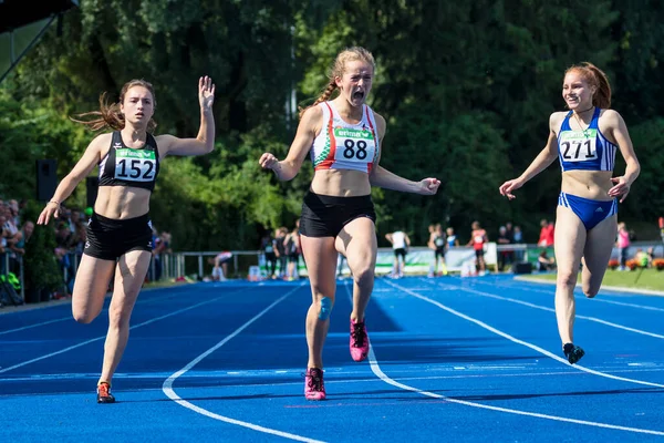 Ratisbona Alemania Julio 2019 Campeonato Bávaro Atletismo 400 Metros Carrera —  Fotos de Stock